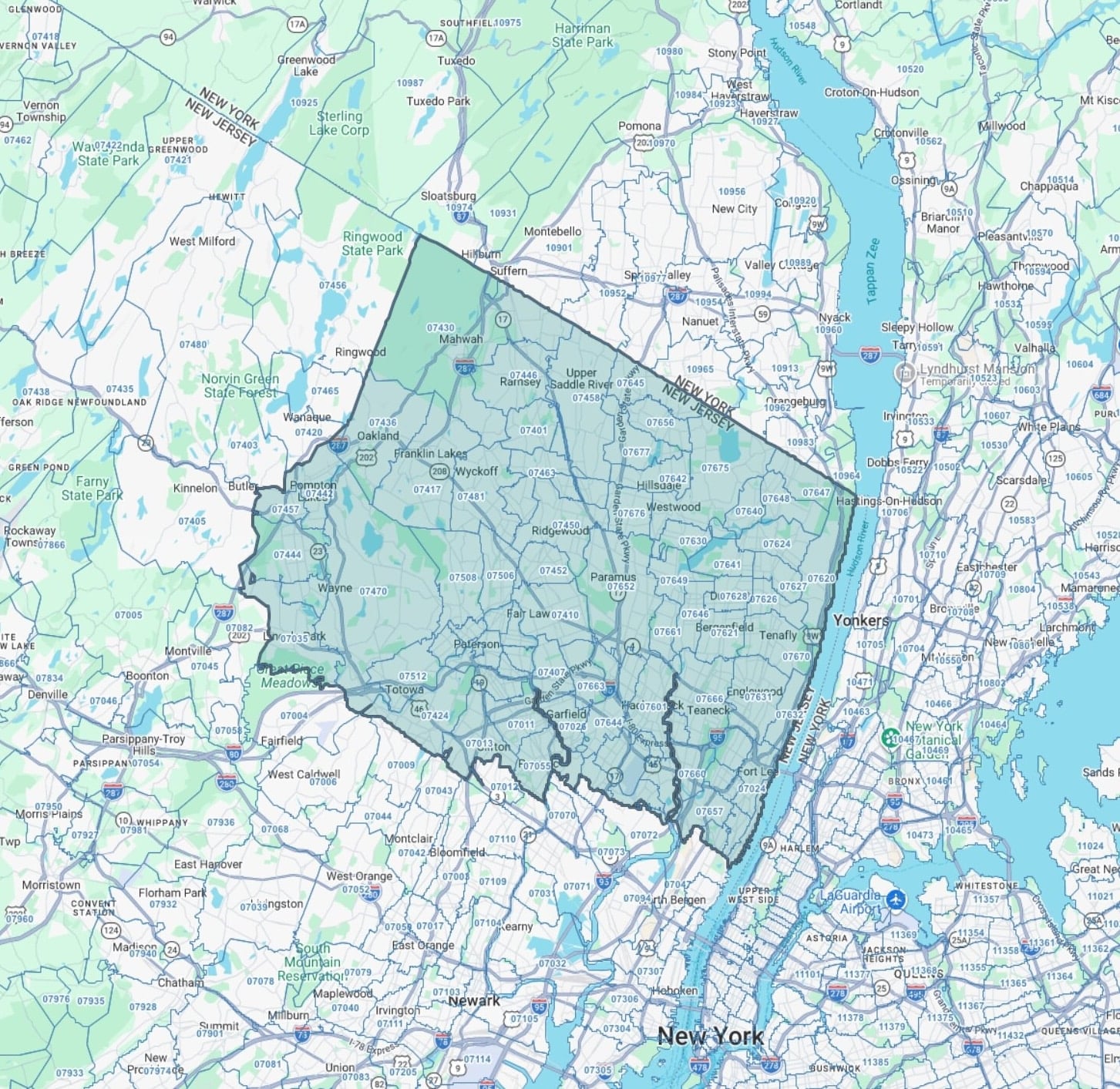 coverage area for knoxville tn