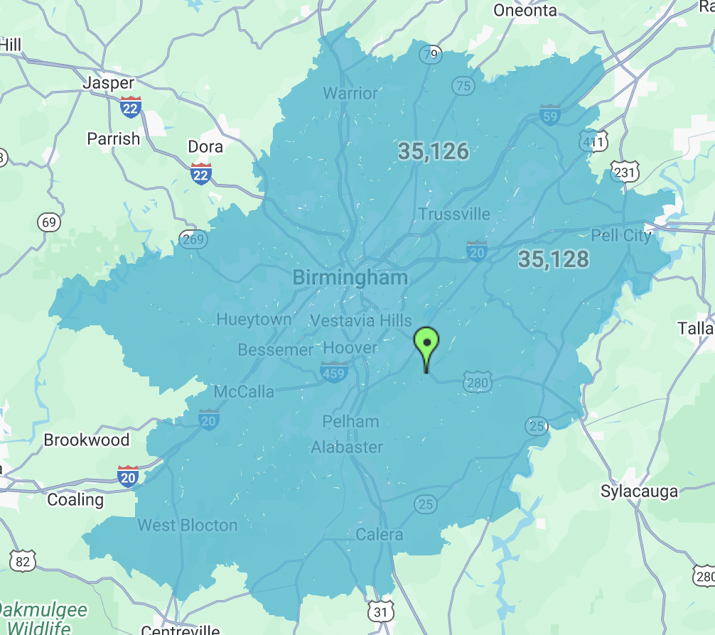 coverage area for knoxville tn
