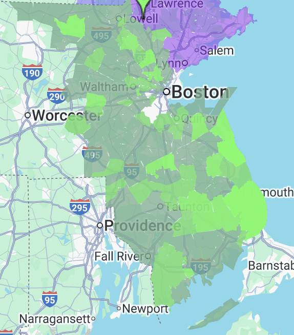 coverage area for knoxville tn