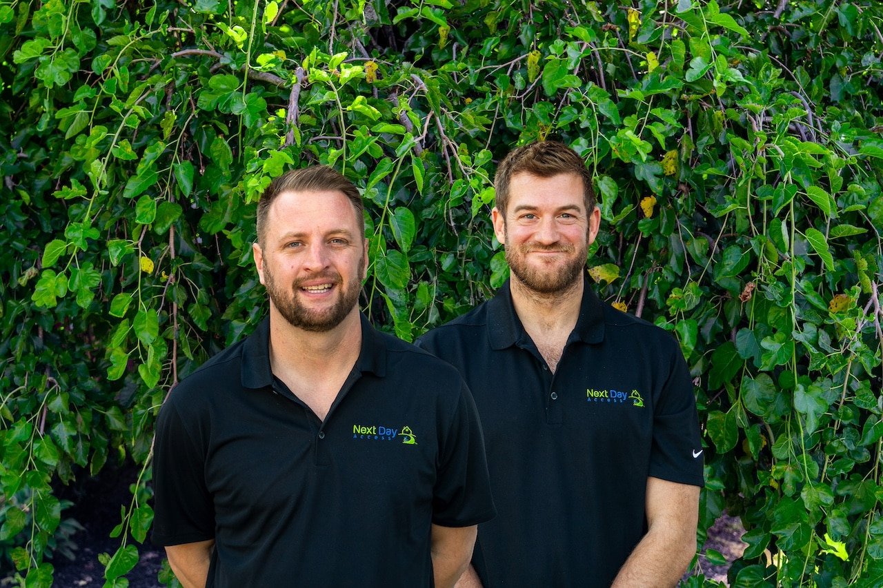 A trio from the Next Day Access team on a job site in San Antonio Texas