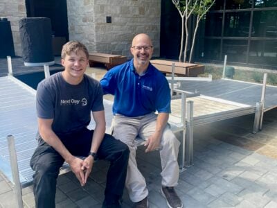 Event ramp installed by Next Day Access North Houston for Omni PGA Frisco Resort grand opening