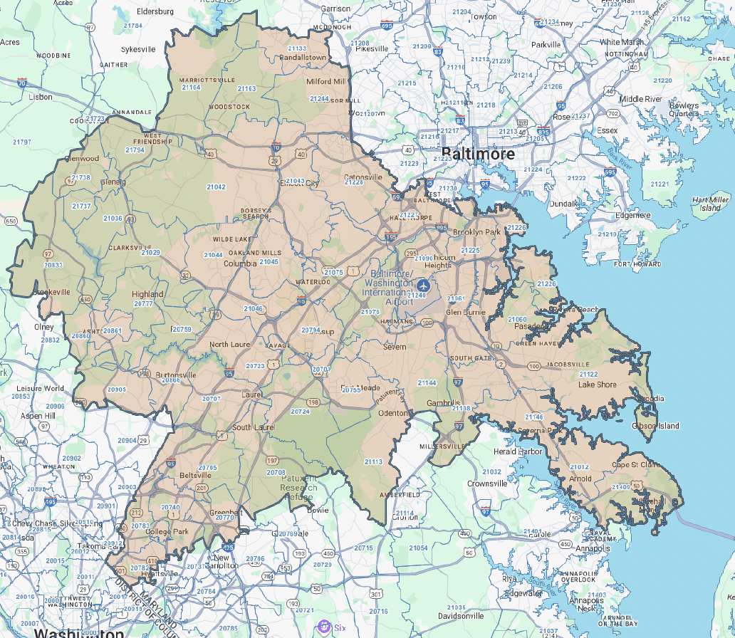 coverage area for knoxville tn