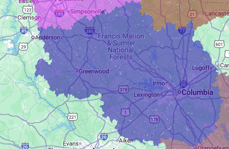 coverage area for knoxville tn