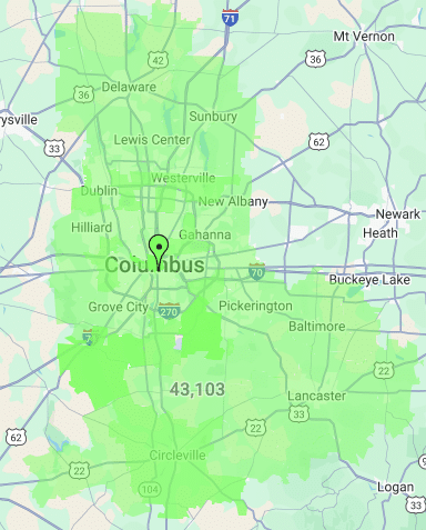 coverage area for knoxville tn