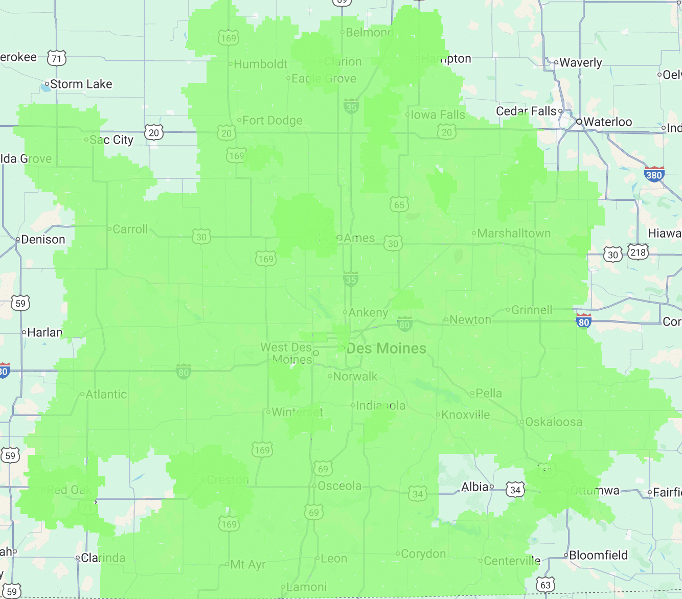 coverage area for knoxville tn