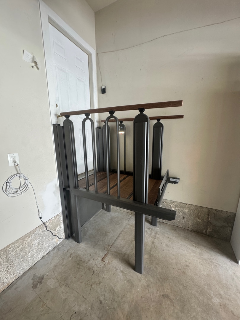 ADA complaint exterior ramp on the outside of a brick building