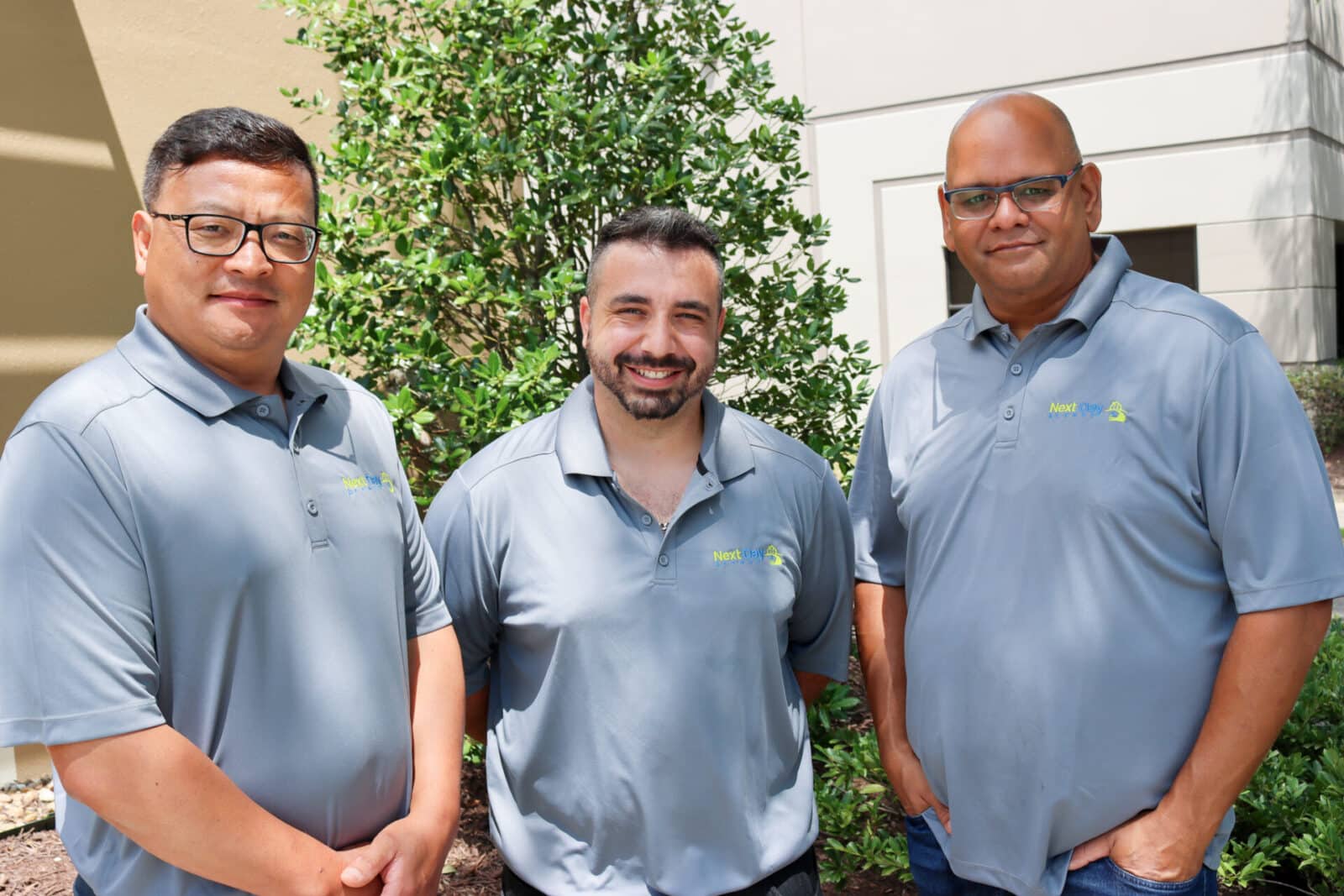 A trio from the Next Day Access team on a job site in San Antonio Texas