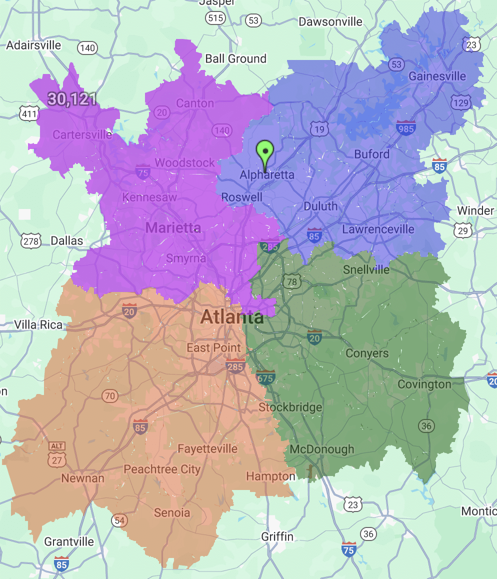 coverage area for knoxville tn