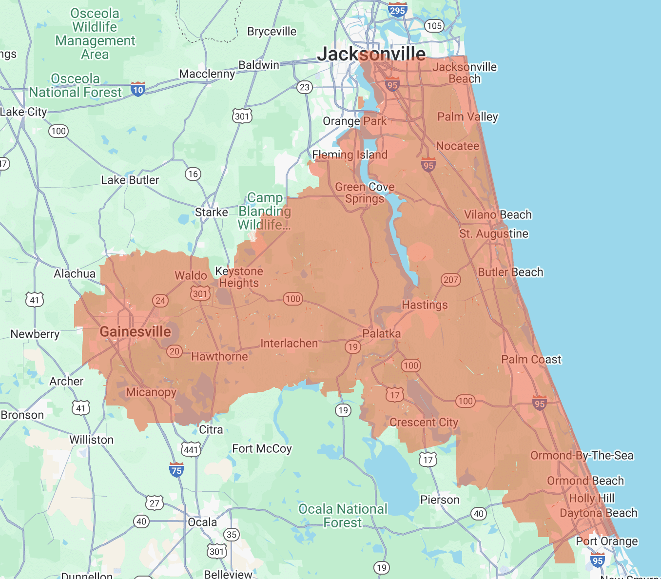 coverage area for knoxville tn
