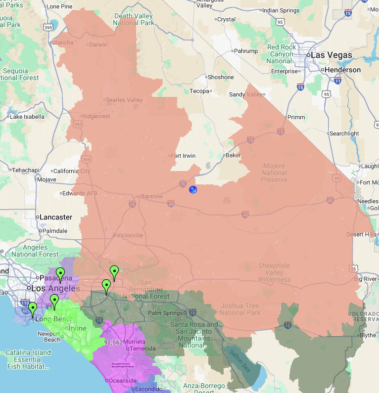 coverage area for knoxville tn