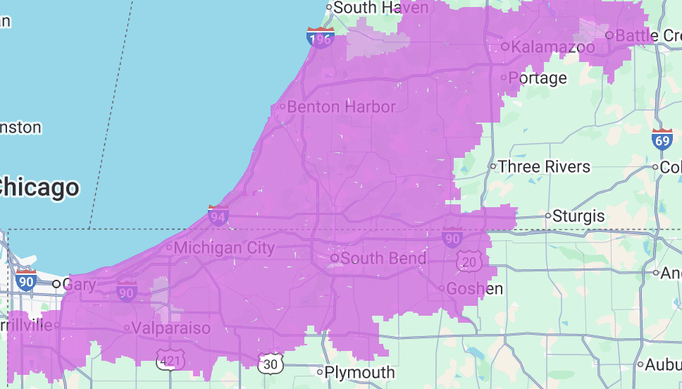 coverage area for knoxville tn