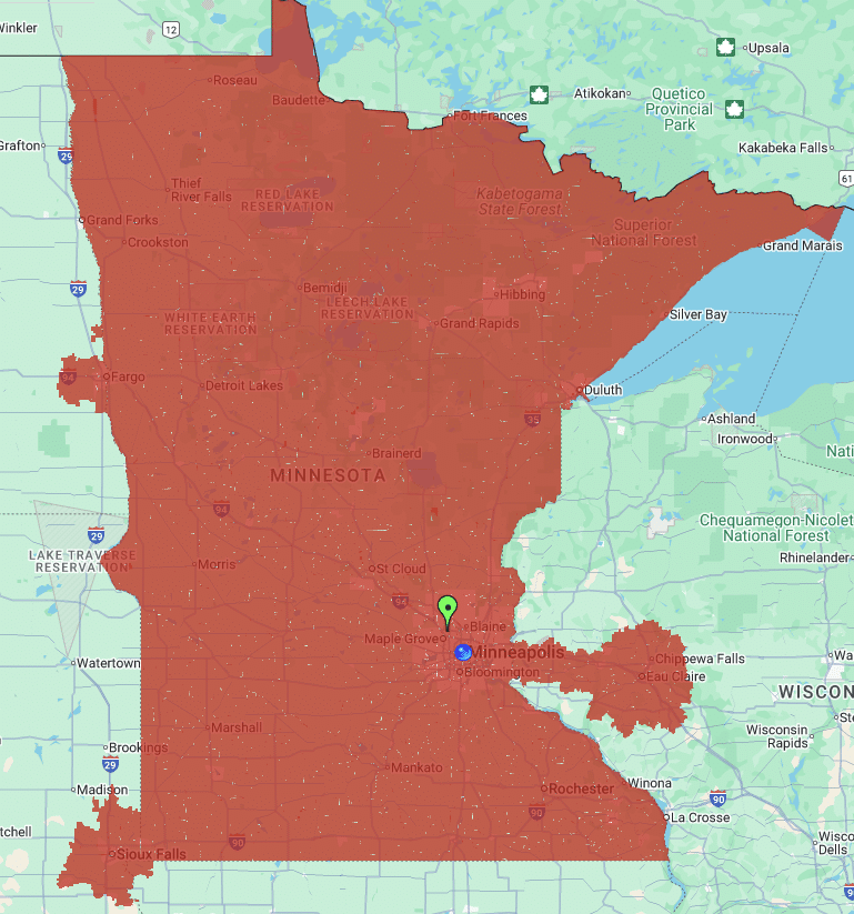 coverage area for knoxville tn
