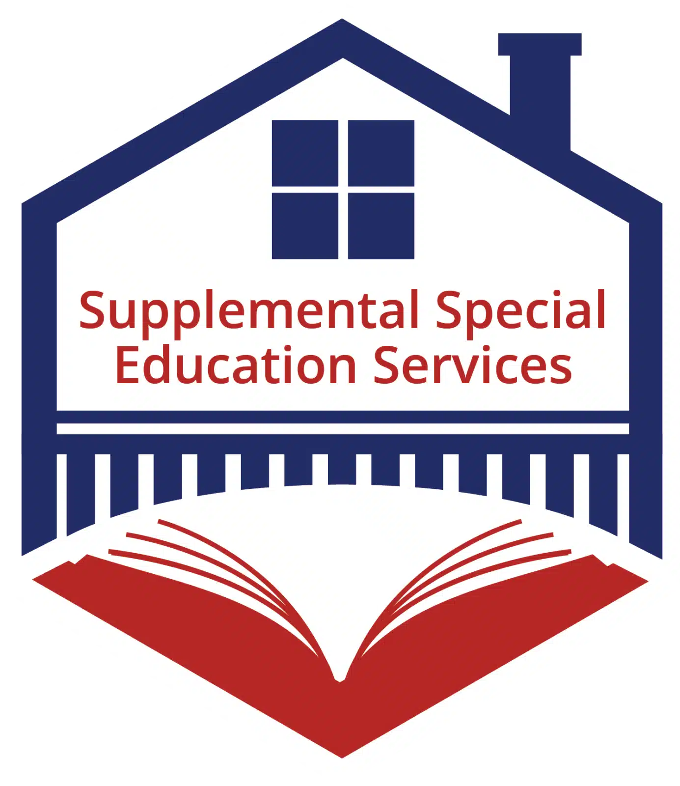 Logo for Supplemental Special Education Services, featuring a house over an open book.