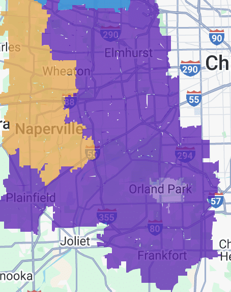 coverage area for knoxville tn