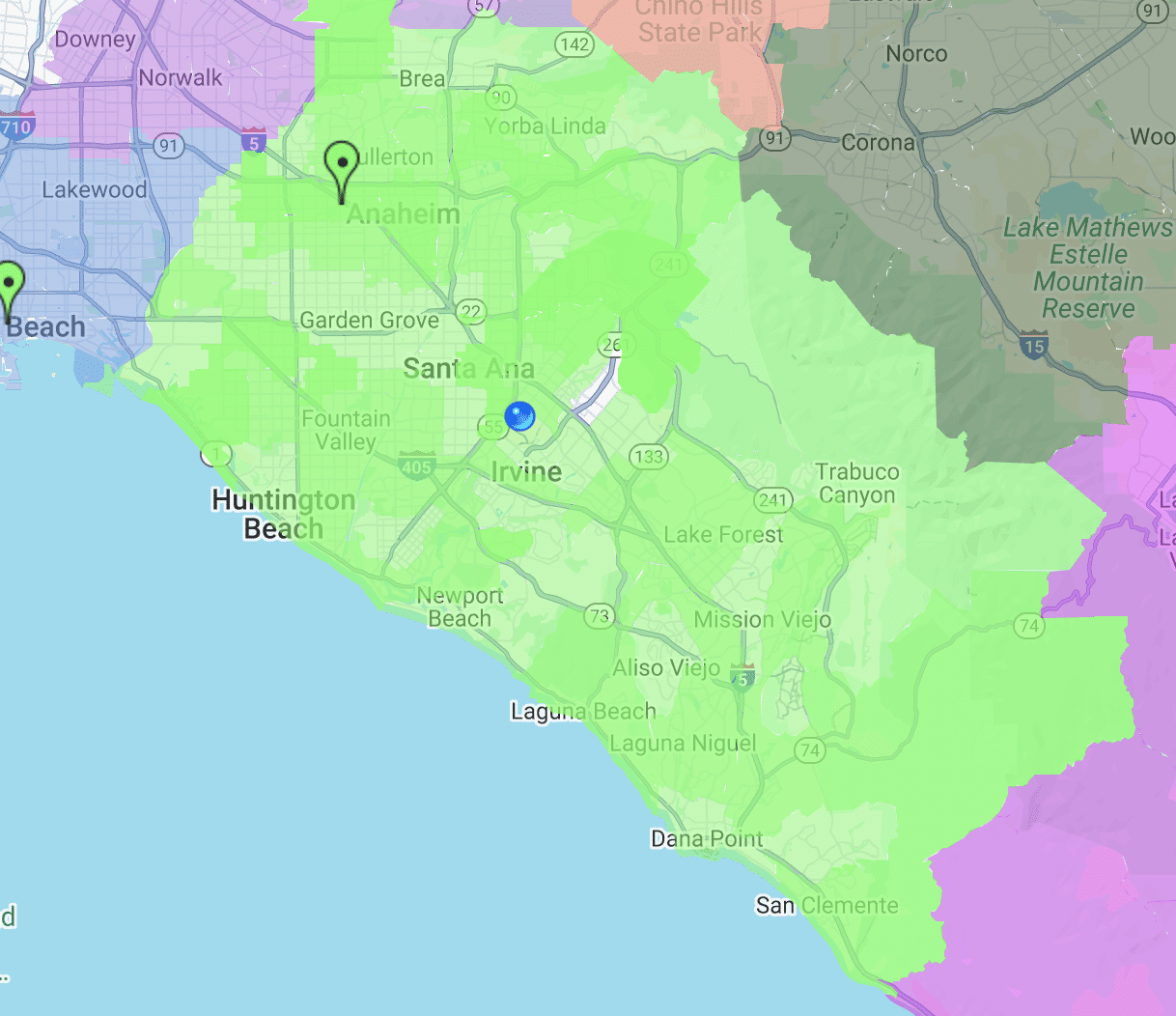 coverage area for knoxville tn