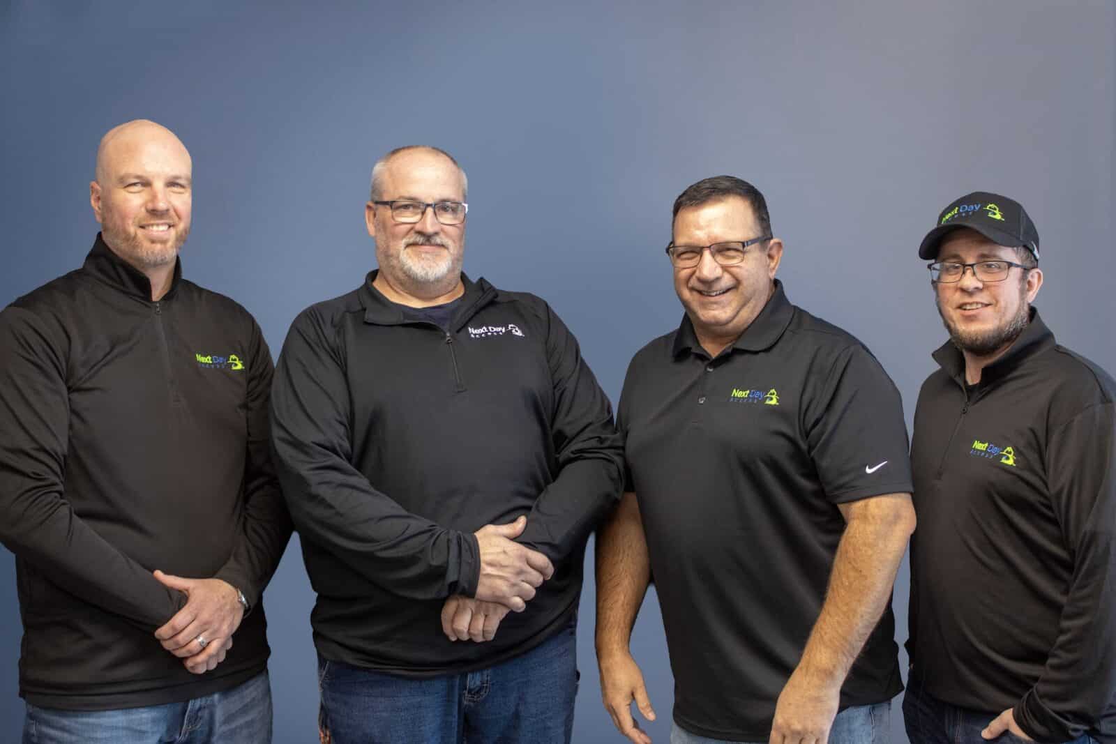 A trio from the Next Day Access team on a job site in San Antonio Texas