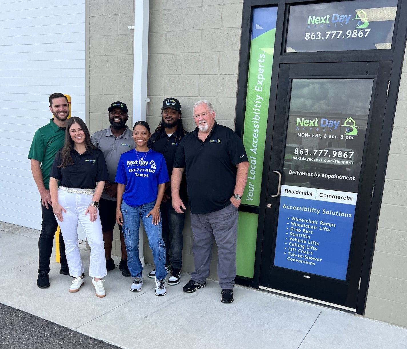 A trio from the Next Day Access team on a job site in San Antonio Texas