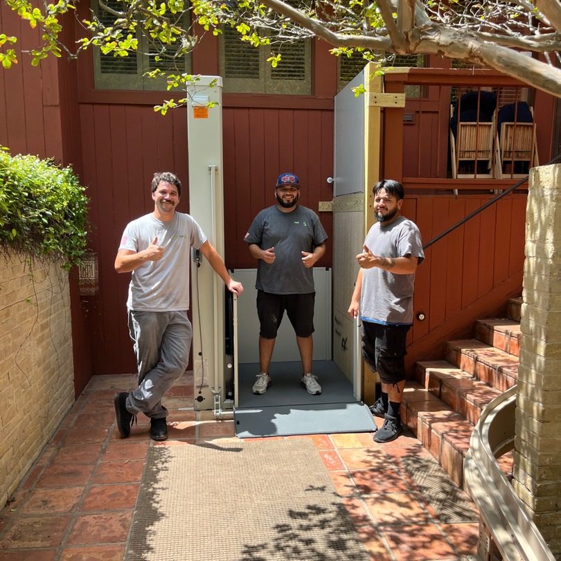 A trio from the Next Day Access team on a job site in San Antonio Texas