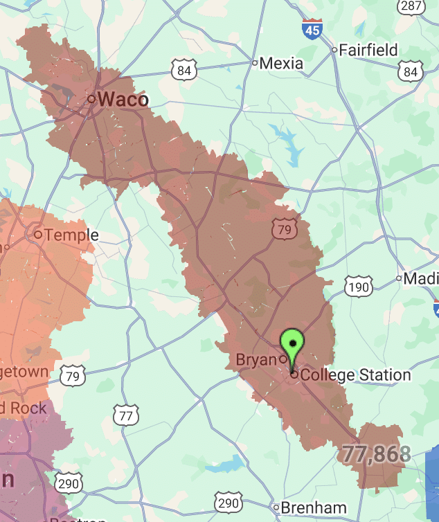 coverage area for knoxville tn