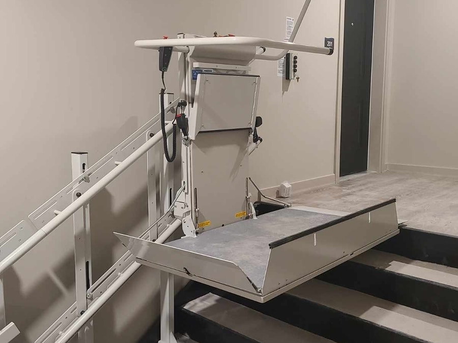 a stair lift installed in a hospital