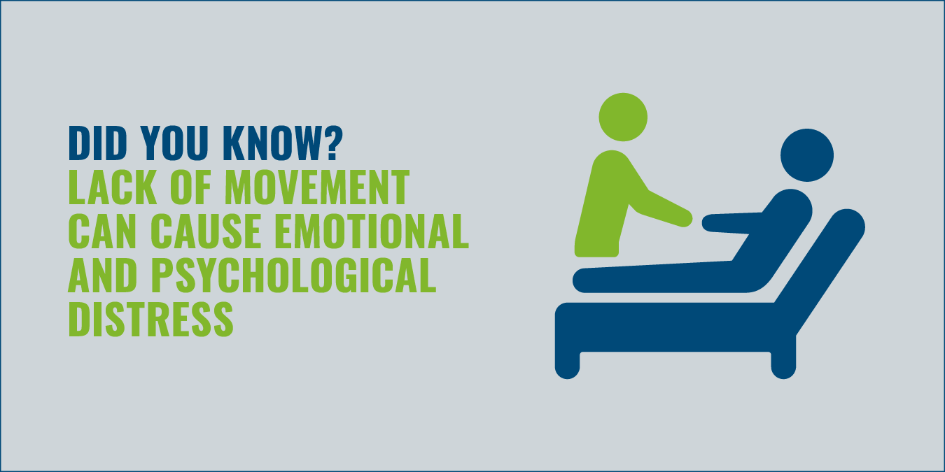 Graphic of a less mobile person being helped out of bed