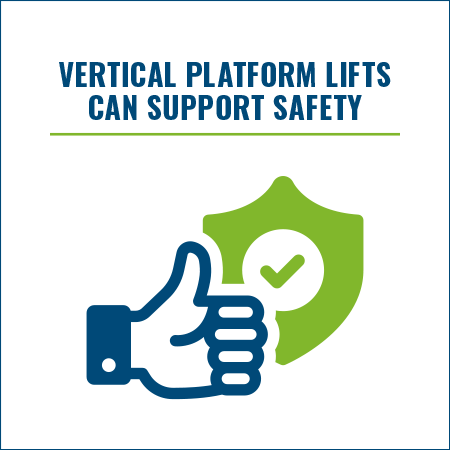 Next Day Access Vertical Platform Lifts support safety