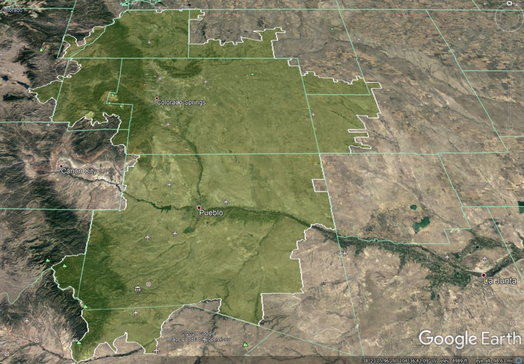 Colorado Springs Google Earth Territory screen shot 1624347121