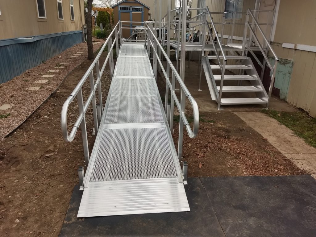 Wheelchair Ramp with Modular Steps