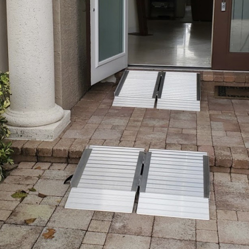 Portable wheelchair ramp