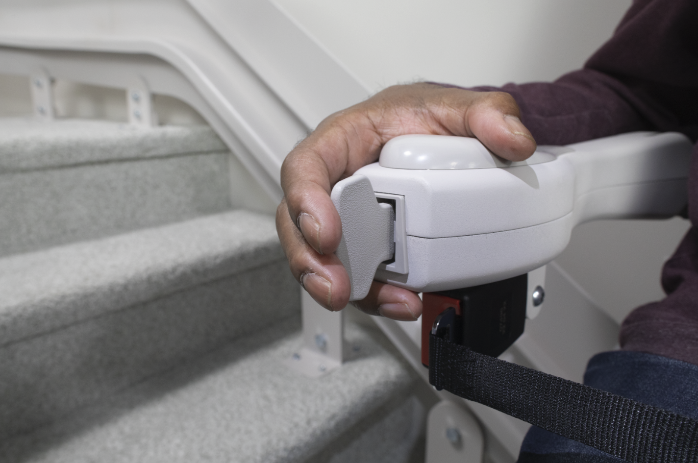 Bruno curved indoor stairlift controls