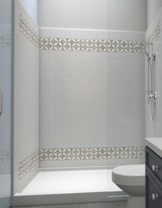 Shower tiles, tub-to-shower conversions