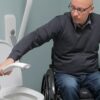 Toilet support arm wheelchair user 1