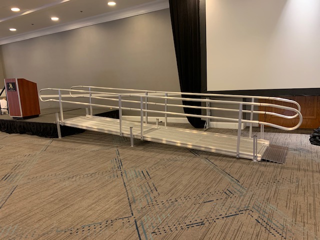 commercial wheelchair ramps for stage at Marriot 1