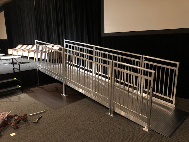 Wide Shot of Silver Commercial Ramp at Convention Stage